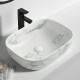 455*325*135mm Rectangle Carrara White Above Counter Ceramic Wash Basin 455*325*135mm Rectangle Carrara White Above Counter Ceramic Wash Basin